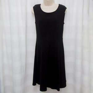 100% Cotton Black Talbots A-Line Fit & Flare Dress